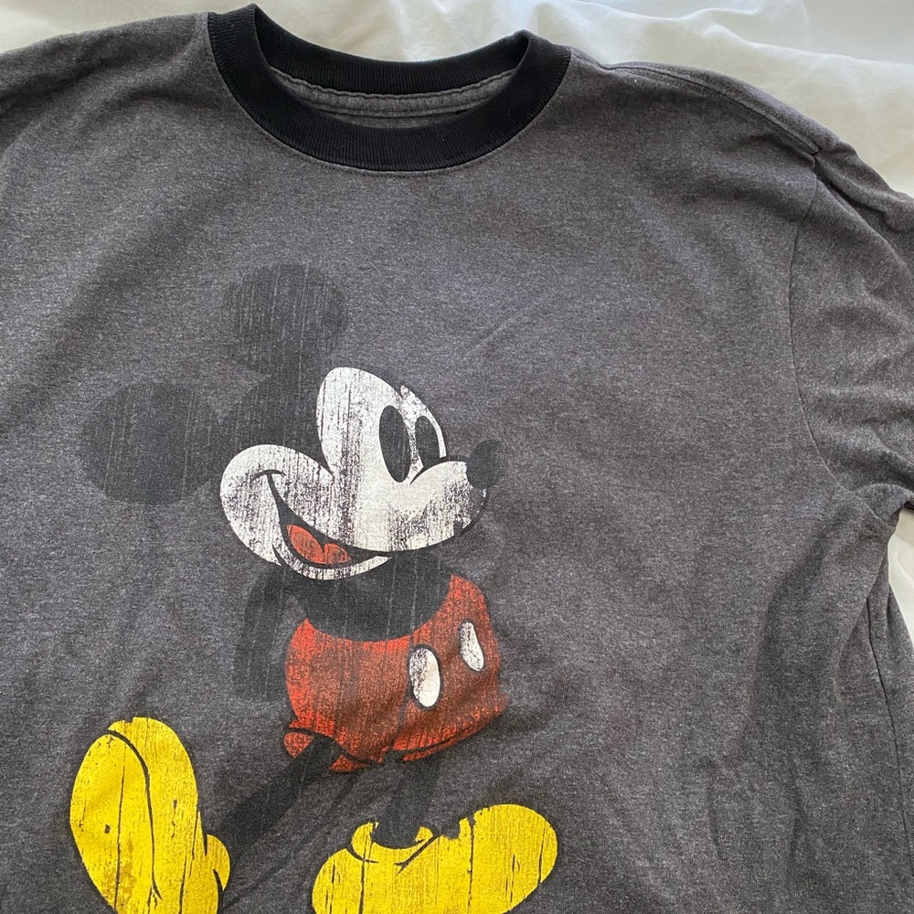 vintage walt disney world grey mickey mouse shirt